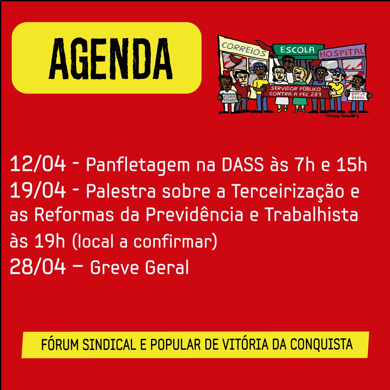 GREVE GERAL: Panfletagem em indústria de calçados será realizada nesta quarta-feira (12)